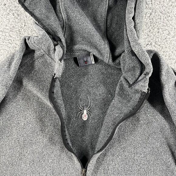 Spyder Men's Ray Half-Zip Pullover Hoodie Gray Size Medium Jacket - Picture 4 of 7